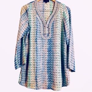 IMAN Sheer Tunic with Embellishments